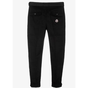 Moncler Kids Twill "Born To Protect" Pants Unisex NWT Black size 10